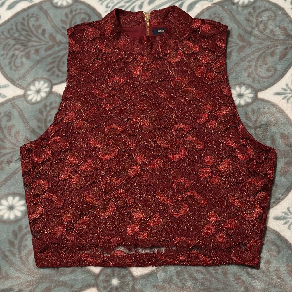 Used S One Clothing, Red crop top